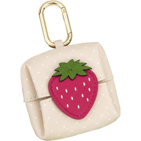 Étui Fruit en Écouteurs Beige Fil pour sans Cuir avec, Porte-Monnaie Cartoon Créatif et pour Femme, pour Shopping Bureau (1/5)