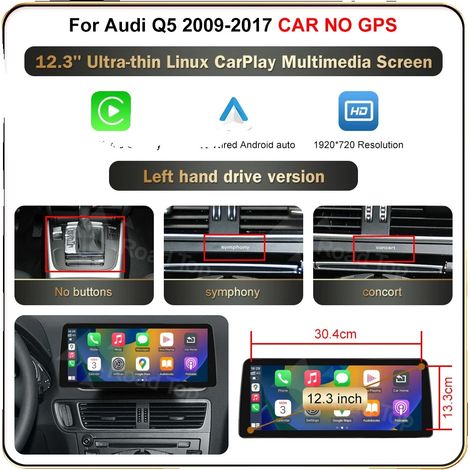 Pantalla multimedia, pantalla de 8,9 pulgadas, funcionalidad táctil, 12,3" LHD COCHE SIN GPS (1/2)