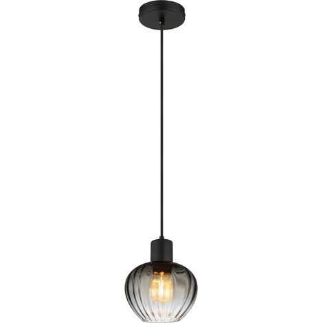 Globo - lámpara colgante - TOY - negro - vidrio - Ø 19cm - E27 - (1/5)
