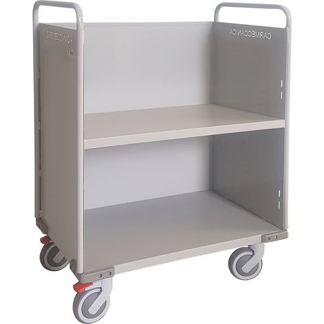 Carrello porta faldoni/fascicoli a due piani 40x80, Ruote Alta Silenziosità e gomma antitraccia