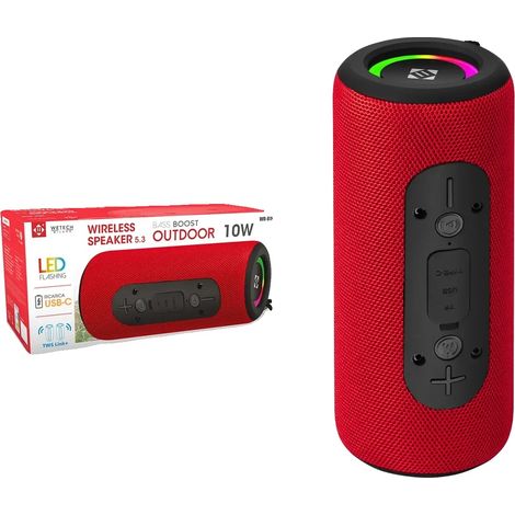 Altavoz Bluetooth, 10 W de potencia, luces LED RGB, WR81R (1/2)
