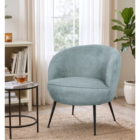 poltroncina bellahome "nora" in velluto salvia 63x69x70 cm (1/4)