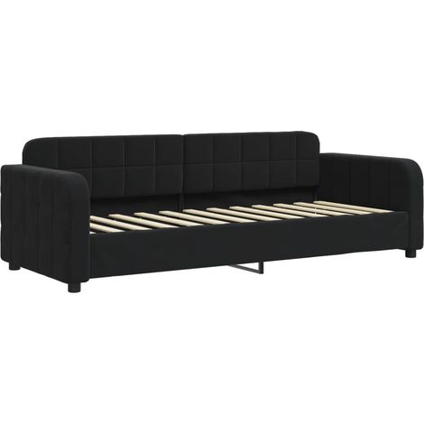 vidaXL Letto da Giorno Nero 80x200 cm in Velluto