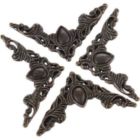 Protections d'angle métalliques, coins de rangement vintage (lot (1/5)