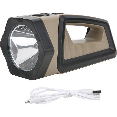 Lampe de poche LED COB rechargeable multifonction, étanche, avec affichage de batterie, idéale pour camping et activités extérieures (1/5)