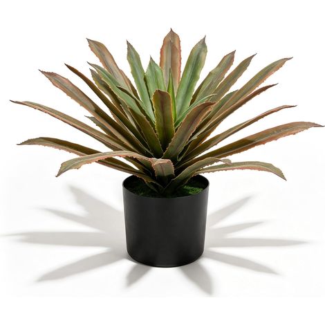 33 cm - Plantes artificielles comme de véritables agave artificielles en pot - Aloe vera - Plantes décoratives d'intérieur - Plantes succulentes artificielles pour la maison, la salle de bain (1/5)