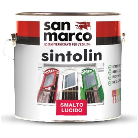 Sintolin lucido smalto alchidico antiruggine bianco lt 2,5 (1/2)