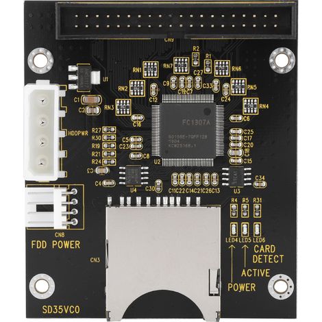 Adaptateur Carte SD vers Disque Dur IDE 40 Broches Mâle 3.5 Pouces Convertisseur Numérique Sécurisé (1/5)