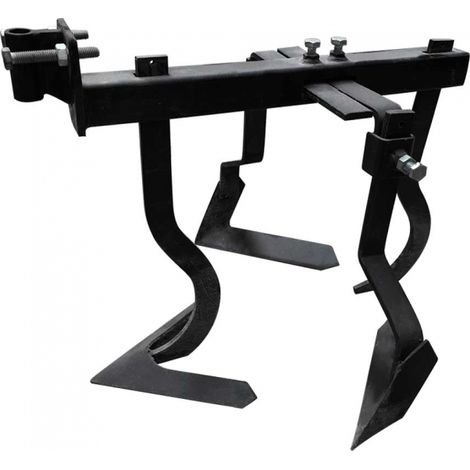 Könner & Söhnen – Charrue de désherbage pour motoculteur – Triple lames plates en métal robuste – Préparation du sol pour plantation – Compatible avec modèles KS 7HP et 9HP