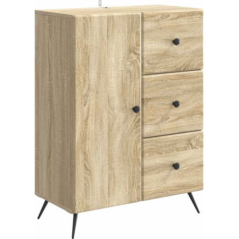 vidaXL  Sideboard  Sonoma Oak 66 x 34.5 x 90 cm Engineered Wood