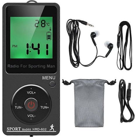 Mini radio FM AM rechargeable avec batterie lithium, lecteur portable compact, appareil audio pratique pour maison voyage et écoute quotidienne (1/5)