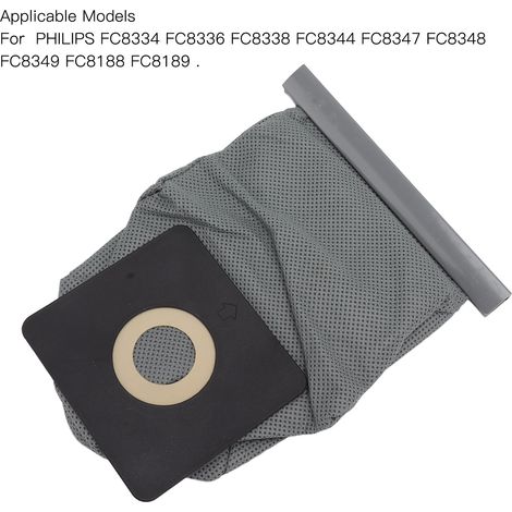 Ortviai Sacs à poussière pour aspirateur Philips FC8334/FC8336/FC8338/FC8344/FC8347/FC8348/FC8349/FC8188/FC8189 – 4 pièces en tissu non tissé (1/4)