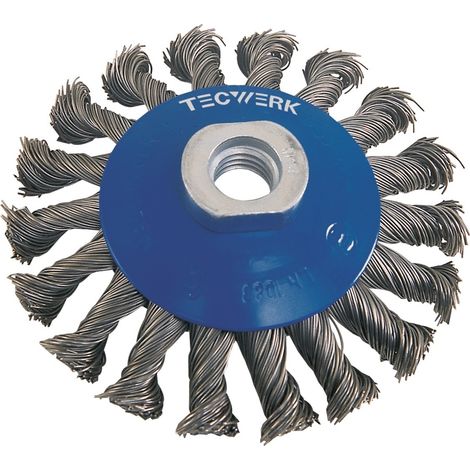Kegelbürste D.100mm Drahtstärke 0,5mm STA 13mm 12500min-¹ TECWERK