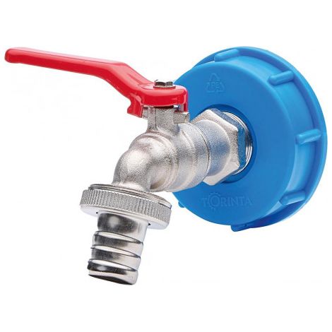 Vanne de sortie à bille Profi avec adaptateur IBC buse Sx60 3/4 (1/2)