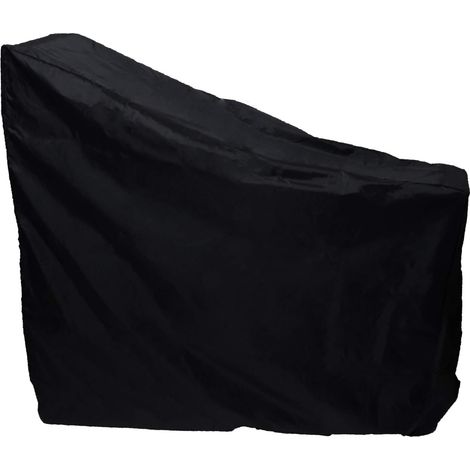 (Noir) Housse de vélo d'exercice 124x58x117/147cm, housse de protection pour vélo d'intérieur vertical et tissu imperméable Oxford sont idéales pour une utilisation intérieure et extérieure