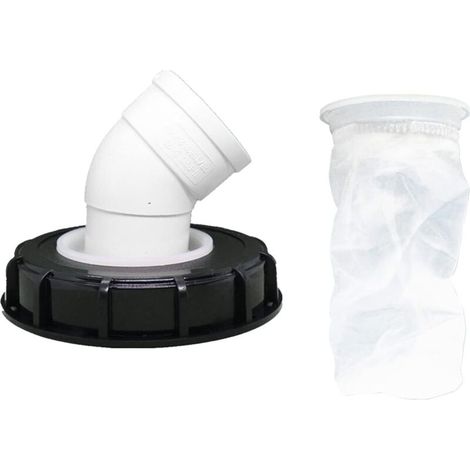 45°Filtre à Couvercle IBC, Filtre à Eau de Pluie en Nylon 163 mm, Lavable avec Couvercle pour réservoir d'eau de Pluie IBC DN 150 (1/5)