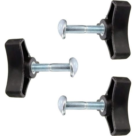 Ensemble de 3 pièces pour tondeuse à gazon : écrou papillon, bouton triangulaire, vis de poignée, accessoires pour équipement électrique