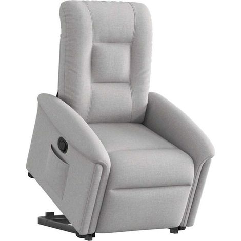 Fauteuil inclinable en tissu gris nuage (1/5)