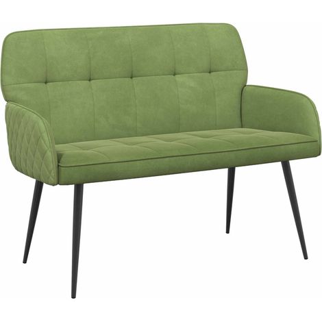 2 Seater Sofa with Metal Legs 2-Seater Light Green Velvet vidaXL (1/5)