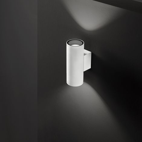 Applique Esterno Moderna Quarondo Alluminio Bianco 2 Gu10 Ip65