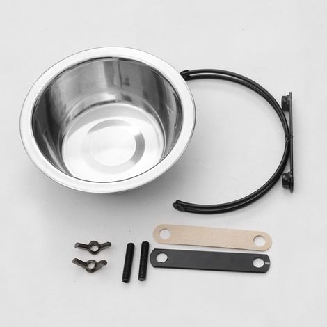 Hundenapf, hängender Haustiernapf, auslaufsicherer Edelstahl, abnehmbare Wassernäpfe für Katzen, Kaninchen, Vögel, Futternapf [XL] (1/5)