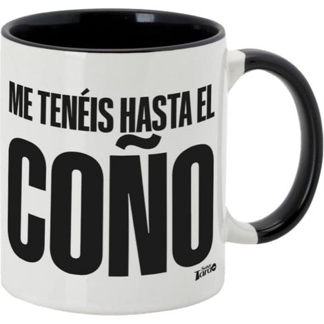 ORION91 Taza cerámica 350 ml "Me tenéis hasta el " Originales Frases Graciosas Regalos Divertidos - SpazioLuzio