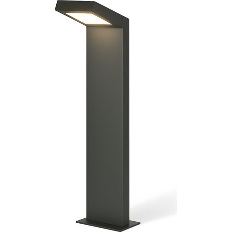 Lampione LED da Giardino 10W 720LM IP54 Paletto Esterno Moderno in Alluminio,Grigio Luce Naturale 4000K