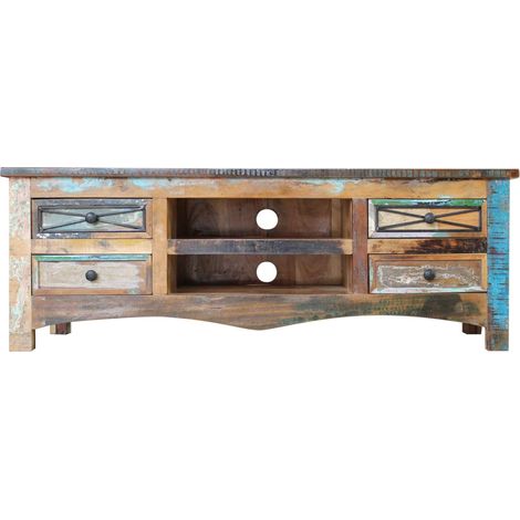 TV-Board Altholz 140x45x50 mehrfarbig lackiert NATURE OF SPIRIT 01
