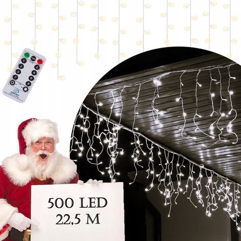 LUCI TENDA LUMINOSA 500 LED BIANCHE TELECOMANDO 22,5m (1/5)