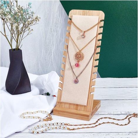 1 pièce 12 fentes collier bijoux présentoir présentoir de bureau avec maroquinerie (1/4)