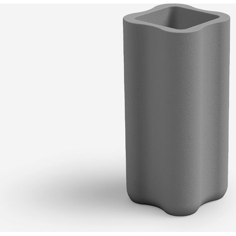 Vaso alto da esterno in polietilene Made in Italy Nebula 35 - Ferro (1/3)