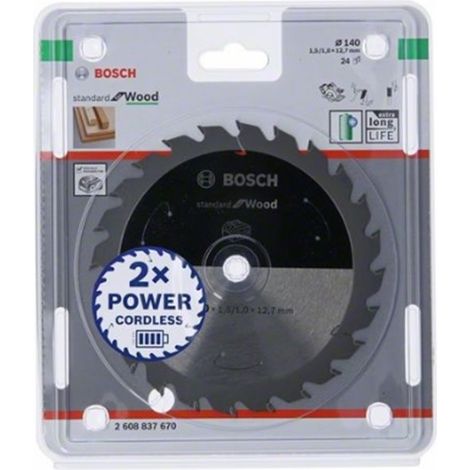Bosch 2608837670 Disco de sierra circular Standard Wood 140x12,7x24D BA