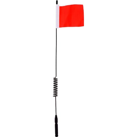Antenne Décorative En Métal De 11,4 Pouces Avec Accessoires De Drapeau Pour Voiture 1/10 RC Rouge (1/5)