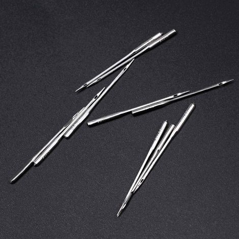 Aiguilles pour Machine à Coudre Universelles - 50 Pièces - Ensemble 65/9, 75/11, 90/14, 100/16, 110/18 - Alliage de Fer Résistant - Argent - Pour Singer, Janome, Varmax (1/5)