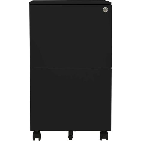 Maison Exclusive - Armario archivador acero negro 39x45x67 cm