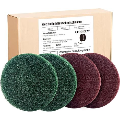 Tampon à Récurer 150mm Pad Polissage Eponge Abrasive (1/5)