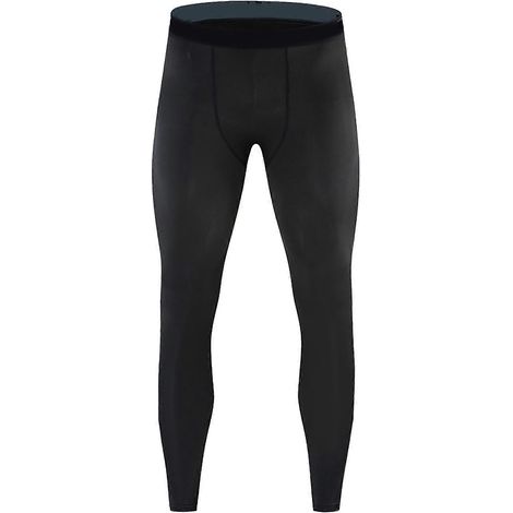 Legging compressif homme, pantalon sport ajusté en polyester respirant, séchage rapide, fitness et musculation, taille élastique (1/5)
