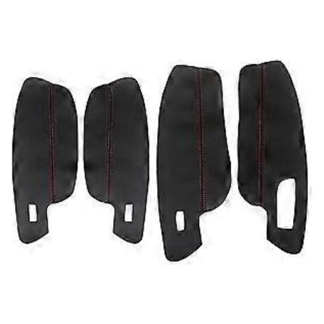 4 pièces Poignée de porte de voiture Panneau d'accoudoir Garniture de protection en cuir PU microfibre pour Golf 7 2014-201