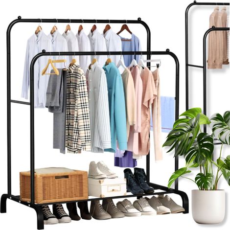 Metall-Standbügel für Kleidung, Flur, Garderobe, massiv, großes Regal (1/5)