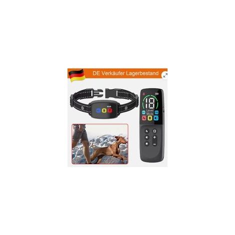 Collier Anti-Aboiement Électronique pour Chiens - JINFGERNE - Dispositif de Dressage Réglable, Étanche et Confortable pour Animaux de 3,6 à 54,4 kg