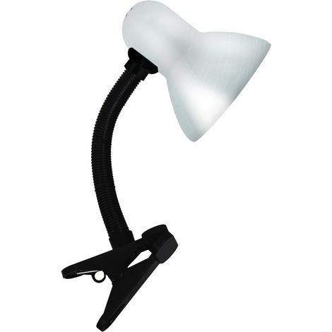 Lampada da lettura con clip 40W argento tola E27 Ideus 02856 (1/2)
