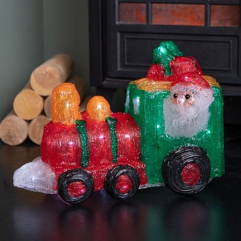 24cm Battery Operated Light up All Aboard Christmas Train with LEDs (1/5)