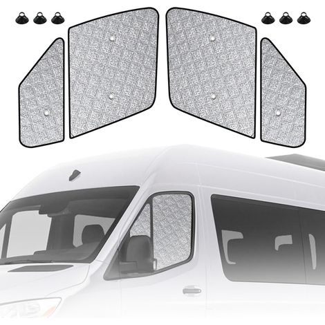 Pare-Soleil pour Vitres Latérales de Voiture Compatible avec Mercedes Sprinter VS30 2019-2026, Pliable Pare-Soleil pour Vitres Latérales Bloquant 99% Rayons UV et Maintenant Habitacle Plus Frais,Perso (1/5)
