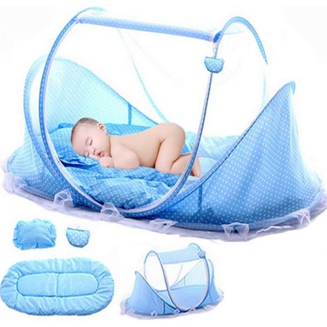 1 Lit bébé pliable, moustiquaire intégrée, déploiement automatique, voyage été, nouveau-né (1/5)
