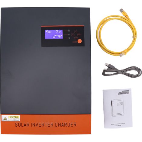 Onduleur Solaire Hybride 5500W 230V 80A MPPT Contrôleur Chargeur Pur Sinus POWHVM5.5K48VP (1/5)