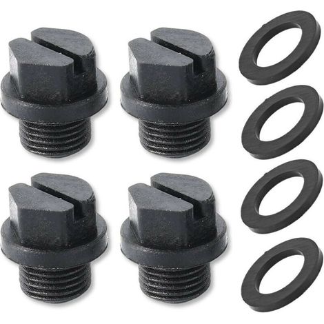 Paquet de 4 Bouchons de Vidange avec Joints Toriques Bouchon de Pompe Filtres de Piscine Bouchon de Pompe de Vidange de Piscine de Remplacement SPX1700FG pour Pompes Hayward