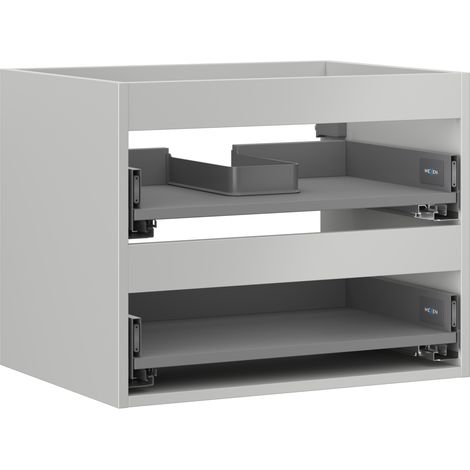 Mexen Box-A corpo dell'armadietto sotto il lavandino 60 cm, 2 cassetti, grigio opaco - 91AX0-0600-470-2-62 (1/5)