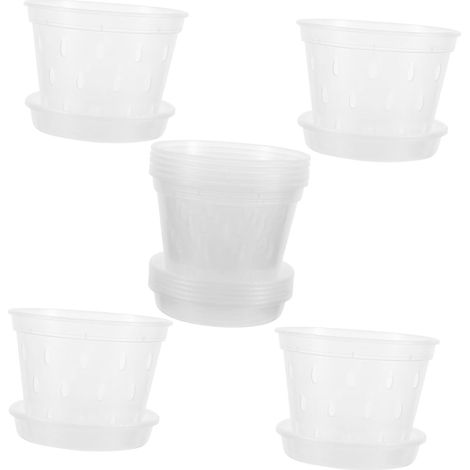 9 Pièces Pot à Fleurs Transparent Pots de jardinières Transparents Réutilisable (1/5)