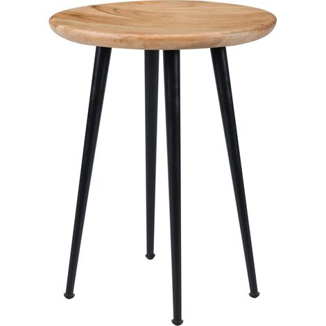 Tabouret rond en bois d'acacia - MODASA