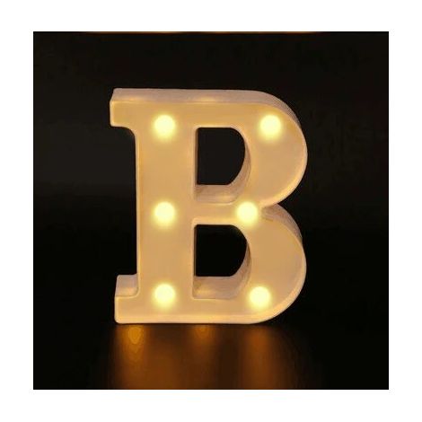 (B) Veilleuse LED en forme de lettres et de chiffres, 16 cm de lumière lumineuse pour les lettres (1/5)